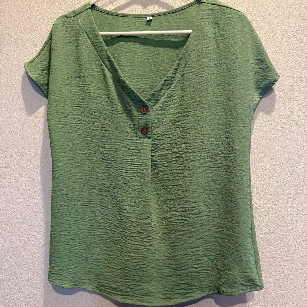Shein Size Small Green Tank Top Work/Dress Top